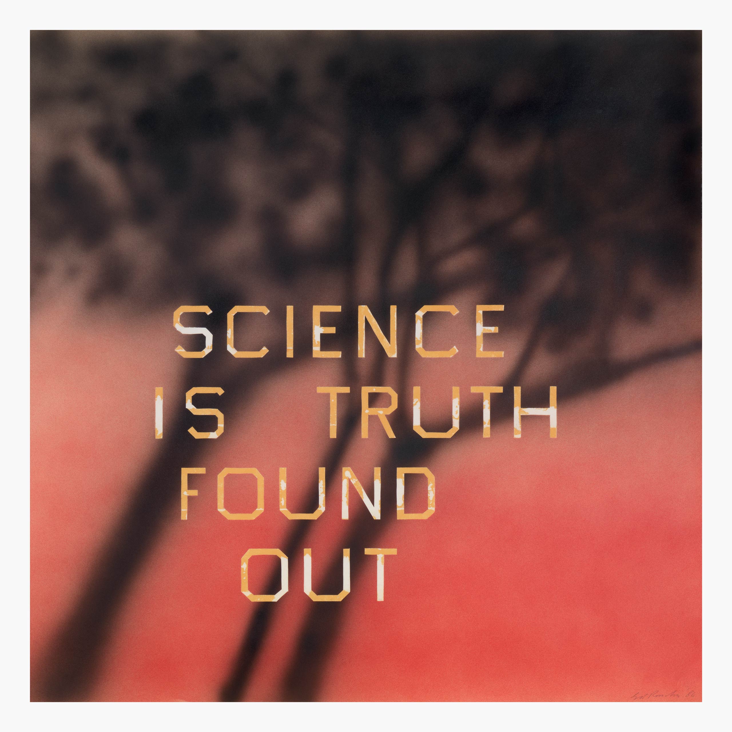 Ed Ruscha, Science Is Truth Found Out